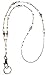 Hidden Hollow Beads Super Slim White Women's Beaded Lanyard, 34