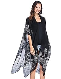 Kimono para dama con estampado floral bohemio