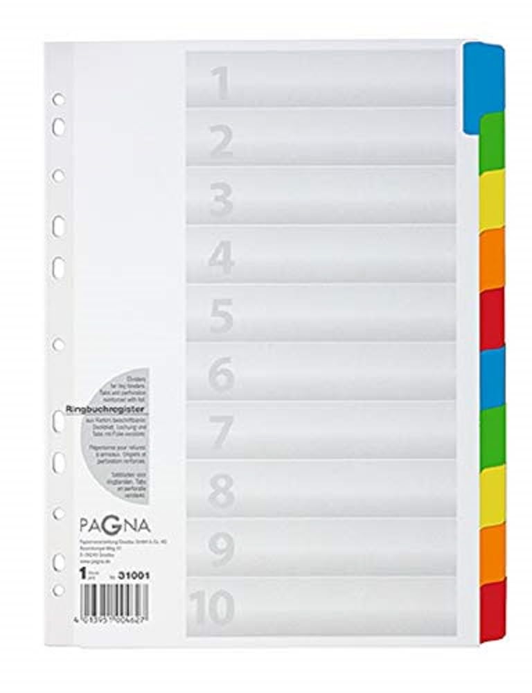 Pagna 31001 08 Register A4 Pack of 10 White
