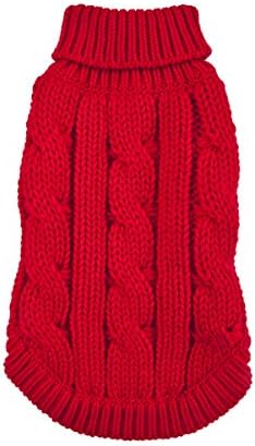 PETCEE Dog Sweater,Soft Fabric with Thick and Warming,Easily Put On and Off