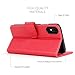 Snugg iPhone Xs (2018) / X (2017) Wallet Case Leather Card Flip Cover Red