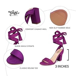 Trary Purple Heels, Platform Heels For Women, Lace