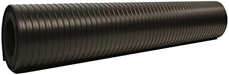 Black Wide Rib Plastic Utility Runner 27" Wide (25')