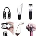Electric Wine Opener Corkscrew Wine Bottle Opener Set Battery Powered Automatic Wine Openers Accessories Kit Cutter Vacuum Stopper Aerator Wine Pourer (silver)