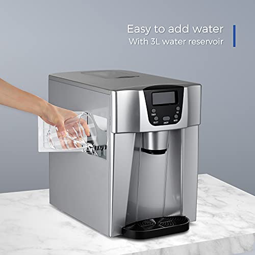 COOLLIFE Compact Countertop Ice Maker Machine with Water Dispenser