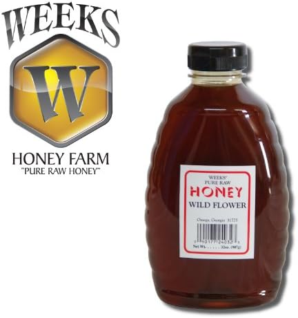 16oz (1lb) - Wildflower Honey - Pure, Raw, Unfiltered, Unheated