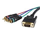StarTech.com 3 ft. (0.9 m) VGA to RCA Cable - RCA Breakout - HD15 (M)/Component (M) - VGA to Component (HD15CPNTMM3)