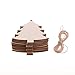 Christmas Wooden Crafts Hanging Ornaments Christmas Tree Decoration Unfinished Wood Cutouts for DIY Blank Slices to Paint (10PCs Christmas Tree Style)
