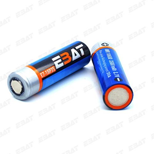 2 pieces Ebat IMR 18650 3.7V 3500mAH Rechargeable Battery 30A High Drain Battery