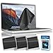 Clean Screen Wizard Microfiber Keyboard Covers Cloths, Screen Protector Cleaner Kit, and Sticker Screen Cleaning for MacBook Pro 13, MacBook Air 13, 13in Laptops, Bundle 4 Pack, Grey