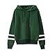 KESEE Coat ☀ Women Sheer Lace Long Sleeve Hooded Patchwork Sweatshirt with Pockets