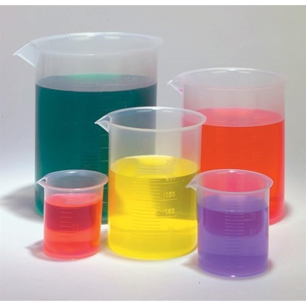 Plastic Beaker Set 5 Sizes 50 100 250 500 And 1000ml Industrial & eBay