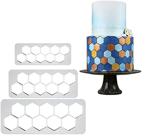 Fondant Cutters - 3pcs square geometric cutters fondant cookie cutter geometry cake mold fondant mold cake decorating tools baking 6 designs