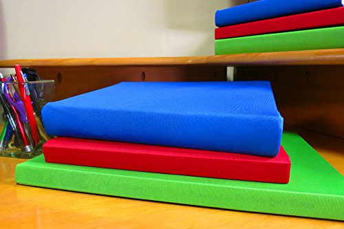 6 Pack Stretchable Book Covers: Jumbo Size, Reusable, Washable, Fits Hardcover Textbooks from 8" x 9.5" up to 10" x 15" (2 Red, 2 Green, 2 Blue)