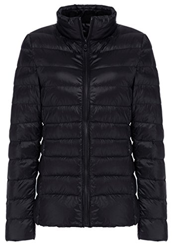 Womens Down Coat Stand Collar Zip Up Winter Ultra Light Weight Outwear Womens Down Coat Stand Collar Zip Up Winter Ultra Light Weight Outwear