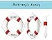 2 PCS Welcome Aboard Cloth Decorative Life Ring,Red & Blue 6
