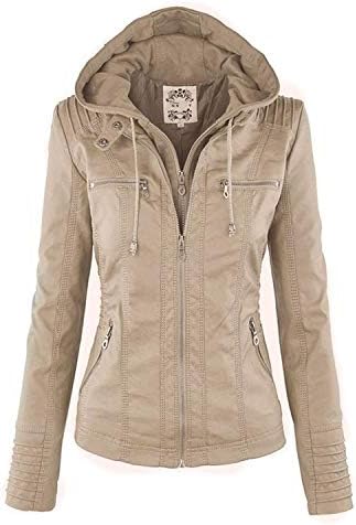 Heroic spirit Hooded Women Jacket Black Winter Motor Coat Slim Thick Zipper Casual Parka Overcoat PU Jacket Coats