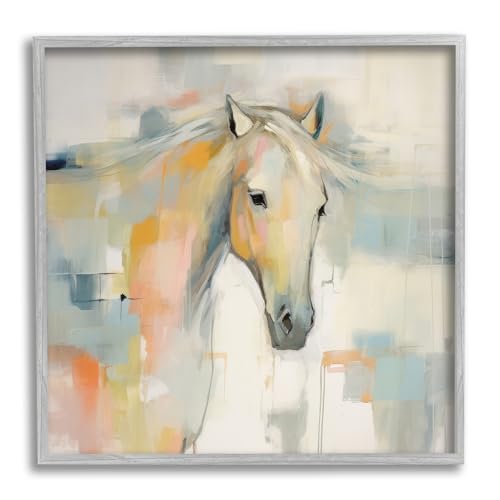 Stupell Industries Pastel Horse Painting Framed Giclee Art by Irena Orlov
