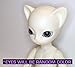 JunkySpot Hujoo Nano Freya Special Edition Glow Blank 12cm Ball Jointed Cat Anthro Doll with Random 12mm Eyes