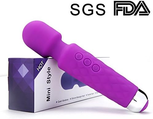 Electric Massage Wand Body Massager - Neck Back Shoulder Massage Handheld Electric Personal Massager Cordless Wand Massager for Back Neck Shoulder with 8 Powerful Speeds &amp; 20 Vibration Modes