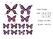 48 PCS Removable 3D Butterfly Wall Stickers Decals DIY Wall Art Decor Home Wall Decoration Sticker Mural for Kids Girls Children Bedroom Living Room Background Nursery (Purple)