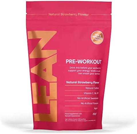 LEAN with Lilly Pre-Workout Natural Strawberry Flavour 250g. 25 ...