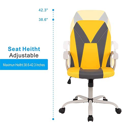 Smugchair Gaming Chair Ergonomic Office Chair Desk Chair Executive Bonded Leather Computer Chair, Yellow