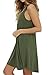 MOLERANI Women's Casual Swing Simple T-shirt Loose Dress, Small, Army Green