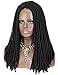 Kalyss 100% Hand Braided Dreadlocks Braids Hair Wigs for Black Women Lightweight Long Rolls Twist Braided Premium Japanese Synthetic Wigs