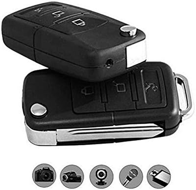 Hestio Mini Spy Car Key Chain DV Motion Detection Camera Hidden Camcorder Eyeable