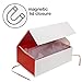 Your Gatherings - 2 Pack Gift Boxes with Magnetic Closure - Collapsible Box Set Include Tissue Paper and Velvet Ribbons, Box Folds Flat for Birthday, Wedding, Baby Shower Gifts (12x8x4, White/Red)
