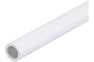 MECCANIXITY PVC Rigid Tube Round Pipe Tubing Hardware Tubing 5mm ID 7mm OD 8" Length White High Impact for Water Pipe, Crafts, Cable Sleeve
