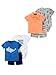 Carter's Baby Boys' 6-Piece Bodysuit Tee and Short Set, Plaid Whale/Orange Polo, 12 Months
