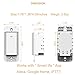 Smart light switch, Compatible with Alexa, Compatible with Google Assistant, No Hub Required, Smart Home WiFi Wireless, Suit for 1/2/3/4 Gang Switch Box, Neutral Wire Required, White Micmi 4pack