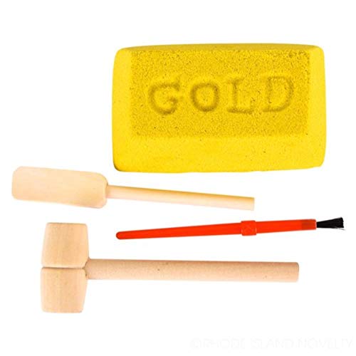 GOLD BRICK DIG OUT – 8.25″ MINING KIT – SCIENCE EXPLORATION KIT – EXCAVATING GOLD KIT – GEOLOGIST TO BE KIT