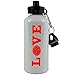 Personalized LOVE VOLLEYBALL Sports Team Aluminum White Finish 20 Ounce 600ML Sport Water Bottle Gift