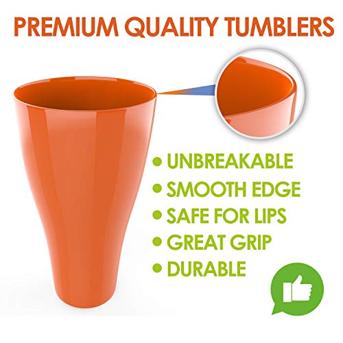 6 Unbreakable+Sturdy+Plastic+Tumbler+Cups