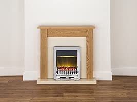Adam Southwold Fireplace Suite In Oak With Blenheim Electric Fire