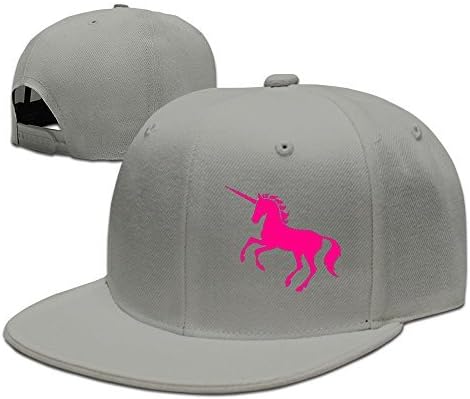 Custom Unisex Ash Adjustable Sports Pink Unicorn Snapback Flat Caps One Size