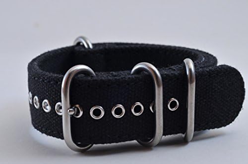 MONTRE Zulu5 3.0mm Double Layer Thick Heavy Duty Military Canvas Nato 22mm Watch Strap Band by WarehousePlanetUSA