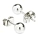 JewelrieShop Ball Earrings 316L Surgical Steel Earrings Round Ball Stud Earrings Set for Women