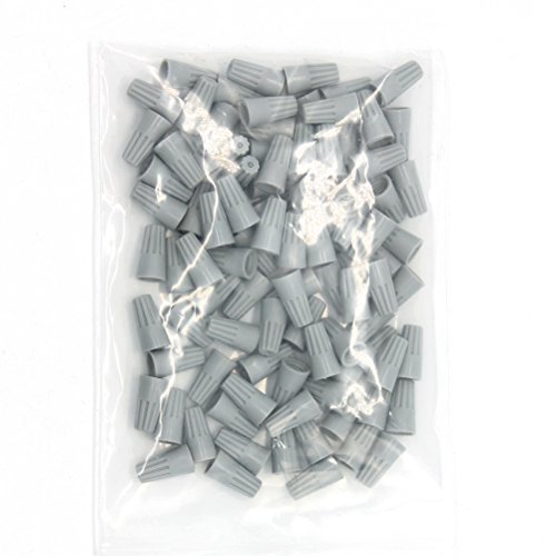 WINOMO 100 PCS Wire Connectors Cable Block Quick Screw Joints Spiral Pressure Line Caps (Grey)