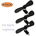 Mini Phone Fan Compatible with Apple Device - Compatible with iPhone Xs MAX XR X 8 8 Plus 7 7 Plus 6s 6s Plus 6 6 Plus iPadã€ 3 PCSã€‘Black
