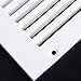 HVAC Premium 30'' x 10'' [Duct Opening] Flat Stamped Steel Return Air Grille - Sidewall and Ceiling - HVAC Vent Duct Cover - White [Outer Dimensions: 31.75''w X 11.75''h]