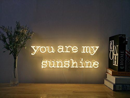 You Are My Sunshine Real Glass Neon Sign For Bedroom Garage Bar Man Cave Room Home Decor Handmade Artwork Visual Art Dimmable Wall Lighting Includes Dimmer