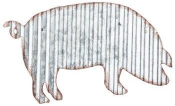 Wicked Chick Design Corrugated Metal Pig Wall Farmhouse Or Farm Decor