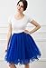 Tideclothes Women's Short 6 Layer Midi Tulle Tutu Prom Party Skirt
