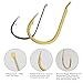 AotengStar Black Gold Octopus Fishing Hooks Tackle Freshwater Saltwater Fish Hooks Assortment with 10 Different Sizes Include Fishhooks Box