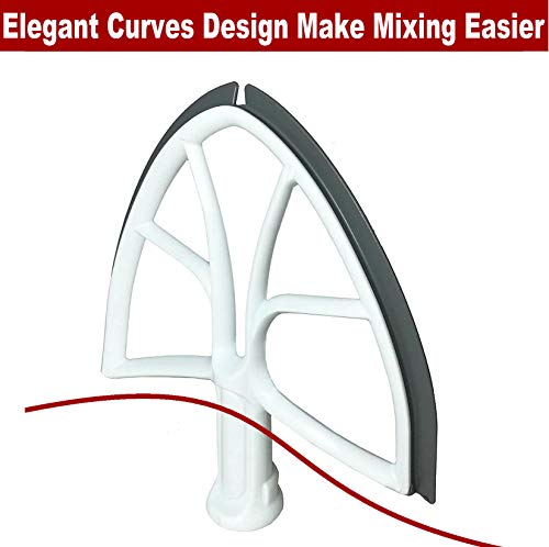Beater Blade for KitchenAid 6-Quart Bowl Lift Stand Mixer，Plastic Flat Beater Paddle with Silicone Edges，Kitchenaid Accessory - Thumbnail 2