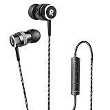 Inateck In-Ear Earphones Earbuds Headsets with Mic and Remote Dual Driver Noise-isolating, Multi Functionality Headphones with A/B Switch Modes for iOS and Android - Lacerta Black
